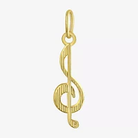 10K Yellow Gold Music Note Charm