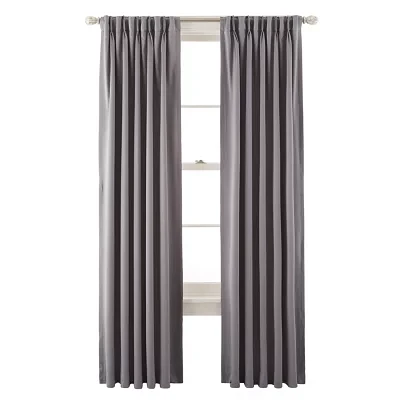 JCPenney Home Kathryn Pinch Pleat Energy Saving Light-Filtering Single Curtain Panels