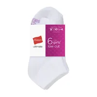 Hanes Ultimate Little & Big Girls 6 Pair Low Cut Socks