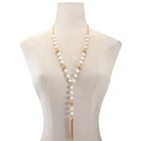 Monet Jewelry Simulated Pearl 28 Inch Rolo Y Necklace