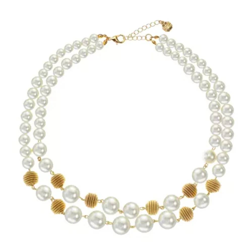 Monet Necklace Faux Pearls Very Pretty Vintage Look - Gem