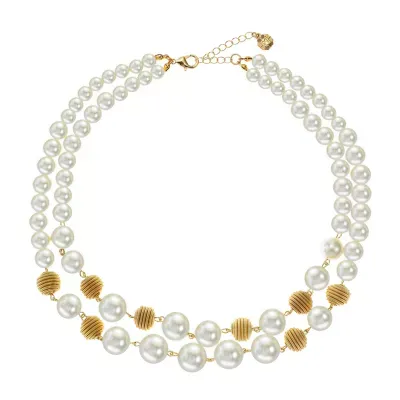 Monet Jewelry Gold Tone Strand Necklace