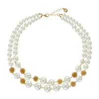 Monet Jewelry Gold Tone Strand Necklace