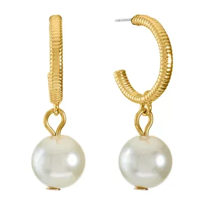 Monet Jewelry Simulated Pearl Simulated Pearl Ball Drop Earrings