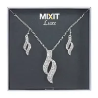 Mixit Silver Tone Pendant Necklace & Drop Earrings 2-pc. Jewelry Set