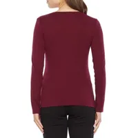 Liz Claiborne Womens Tall V Neck Long Sleeve T-Shirt