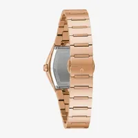 Bulova Modern Gemini Womens Diamond Accent Rose Goldtone Stainless Steel Bracelet Watch 97p158