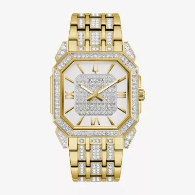 Bulova Crystal Octava Unisex Adult Crystal Accent Two Tone Stainless Steel Bracelet Watch 98a295