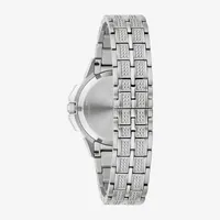 Bulova Crystal Octava Womens Crystal Accent Silver Tone Stainless Steel Bracelet Watch 96l305