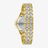 Bulova Crystal Octava Unisex Adult Crystal Accent Gold Tone Stainless Steel Bracelet Watch 98l302