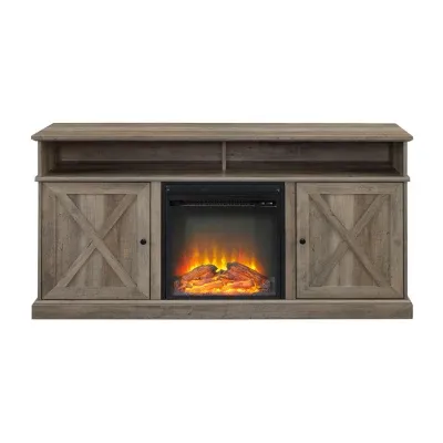 Barndoor Fireplace Tv Stand