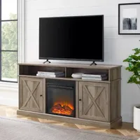 Barndoor Fireplace Tv Stand