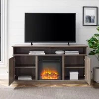 Barndoor Fireplace Tv Stand