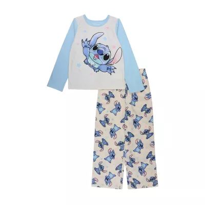 Disney Collection Little & Big Girls 2-pc. Stitch Pajama Set