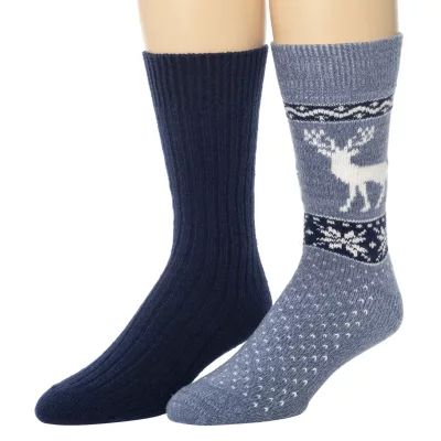 Cuddl Duds 2 Pair Crew Socks Mens