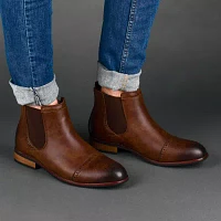 Vance Co Mens Garrett Block Heel Chelsea Boots