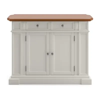 Homestyles Americana Drop Leaf Wood-Top Kitchen Island