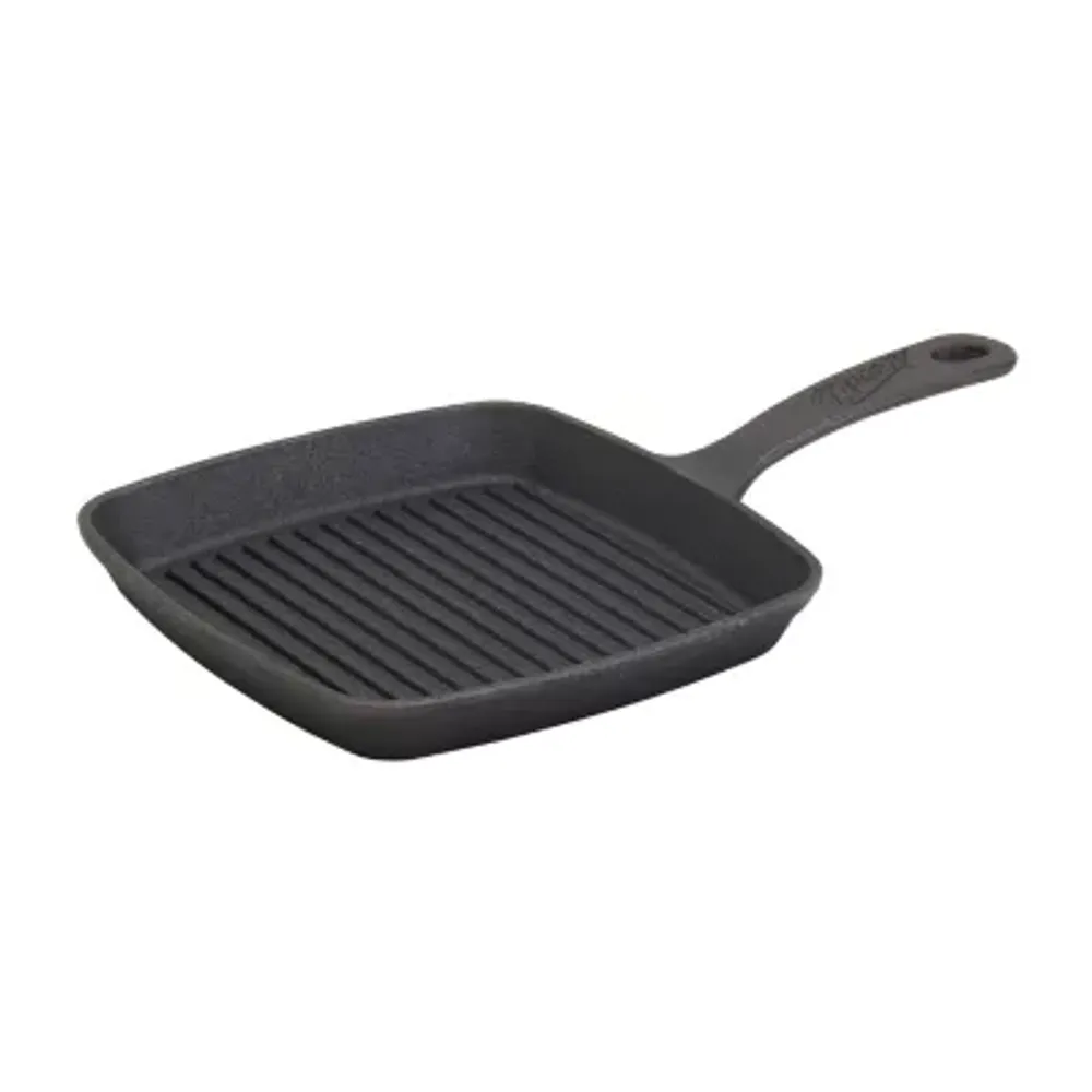 Martha Stewart 12 Inch Pre Seasoned Square Cast Iron Grill