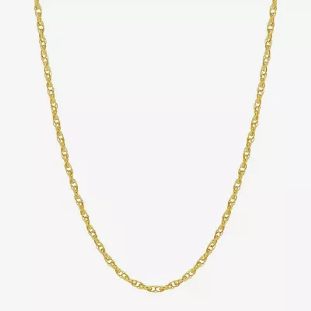 Made in Italy 18K Gold 18 Inch Hollow Rolo Chain Necklace