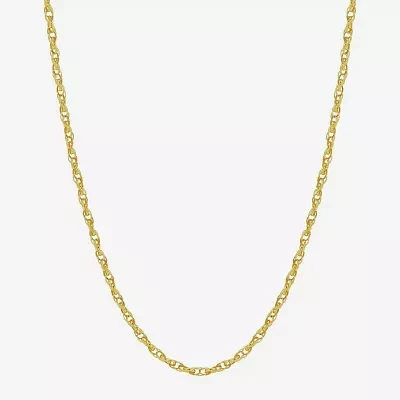Made in Italy 18K Gold 18 Inch Hollow Rolo Chain Necklace