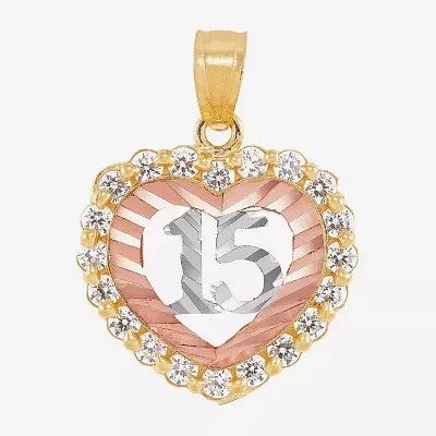 Womens 14K Gold Heart Pendant