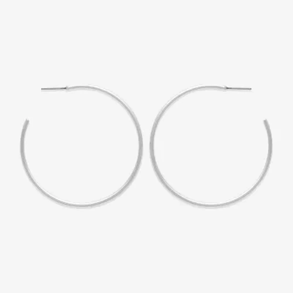 Mixit Silver Tone C Hoop Earrings