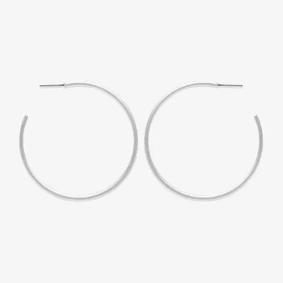 Mixit Silver Tone C Hoop Earrings