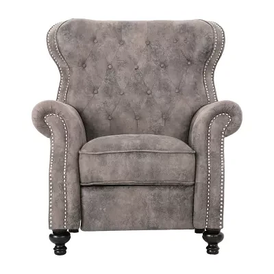 Walder Tufted Roll-Arm Recliner