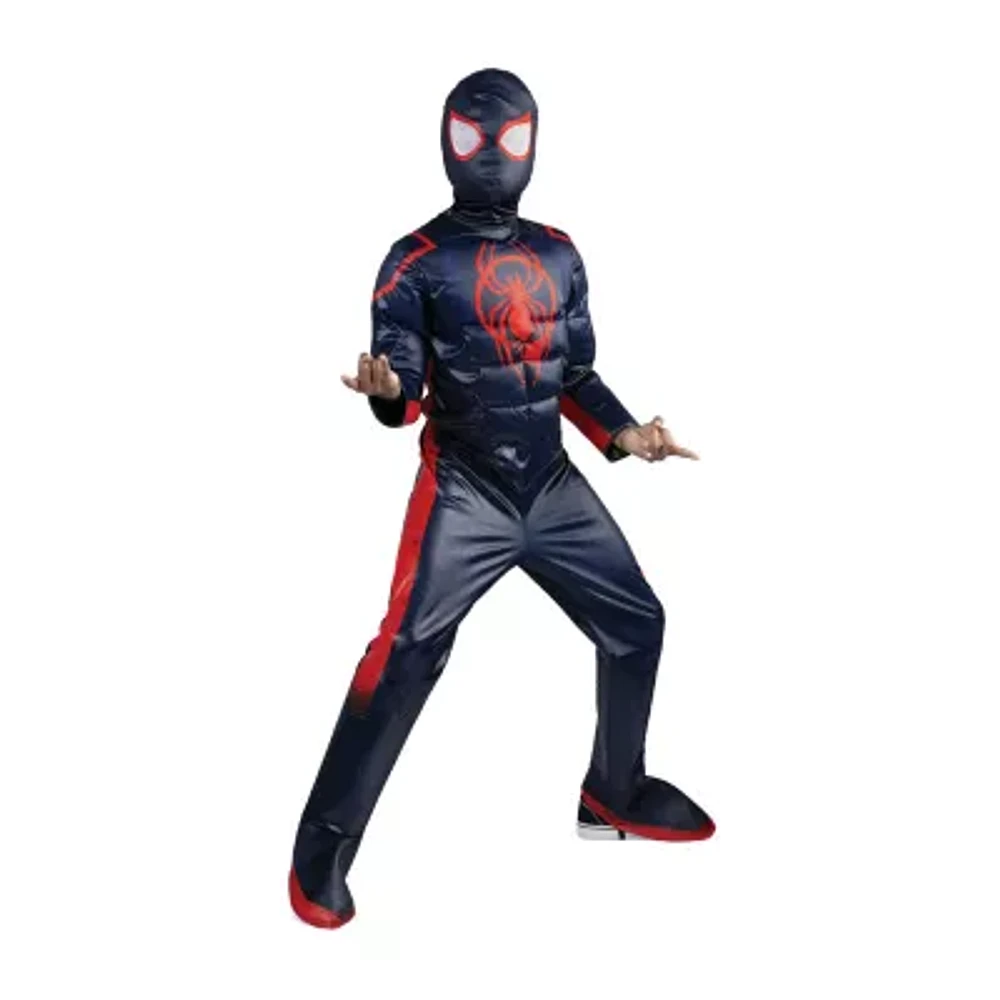 Little & Big  Boys Qualux Marvel Spiderman Costume