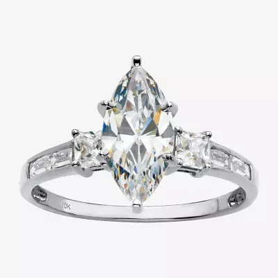 DiamonArt® Womens 2 / CT. T.W. White Cubic Zirconia 10K Gold Diamond Engagement Ring