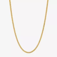 14K Gold 22 Inch Solid Curb Chain Necklace