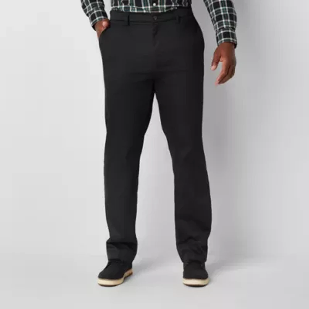 St. John's Bay Universal Easy Care Extender Mens Big and Tall Classic Fit Flat Front Pant