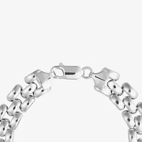 Athra Sterling Silver 7.5 Inch Hollow Panther Chain Bracelet