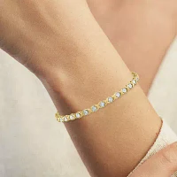 I1-I2/ H) 1/ CT. T.W. Lab Grown White Diamond 14K Gold Over Silver 7.25 Inch Tennis Bracelet