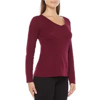 Liz Claiborne Womens Tall V Neck Long Sleeve T-Shirt