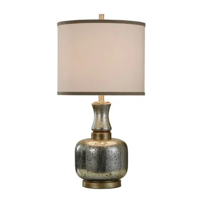 Stylecraft 16 W Silver & Copper Glass Table Lamp
