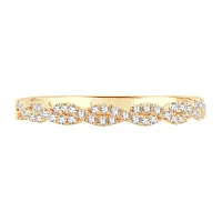 1/5 CT. Natural White Diamond 10K Gold Wedding Band