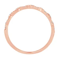 1/5 CT. Natural White Diamond 10K Rose Gold Wedding Band