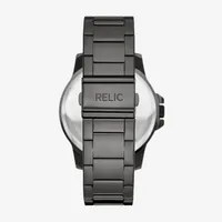 Relic By Fossil Mens Black Stainless Steel Watch Boxed Set Zr97000