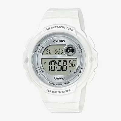 Casio Womens White Strap Watch Lws1200h-7a1v