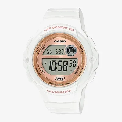 Casio Womens White Strap Watch Lws1200h-7a2v
