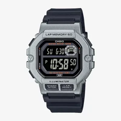 Casio Mens Black Strap Watch Ws1400h-1bv