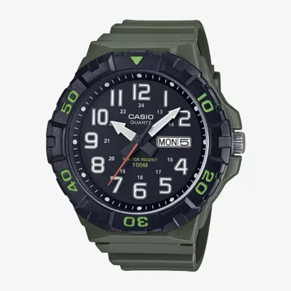 Casio Mens Green Strap Watch Mrw210h-3av