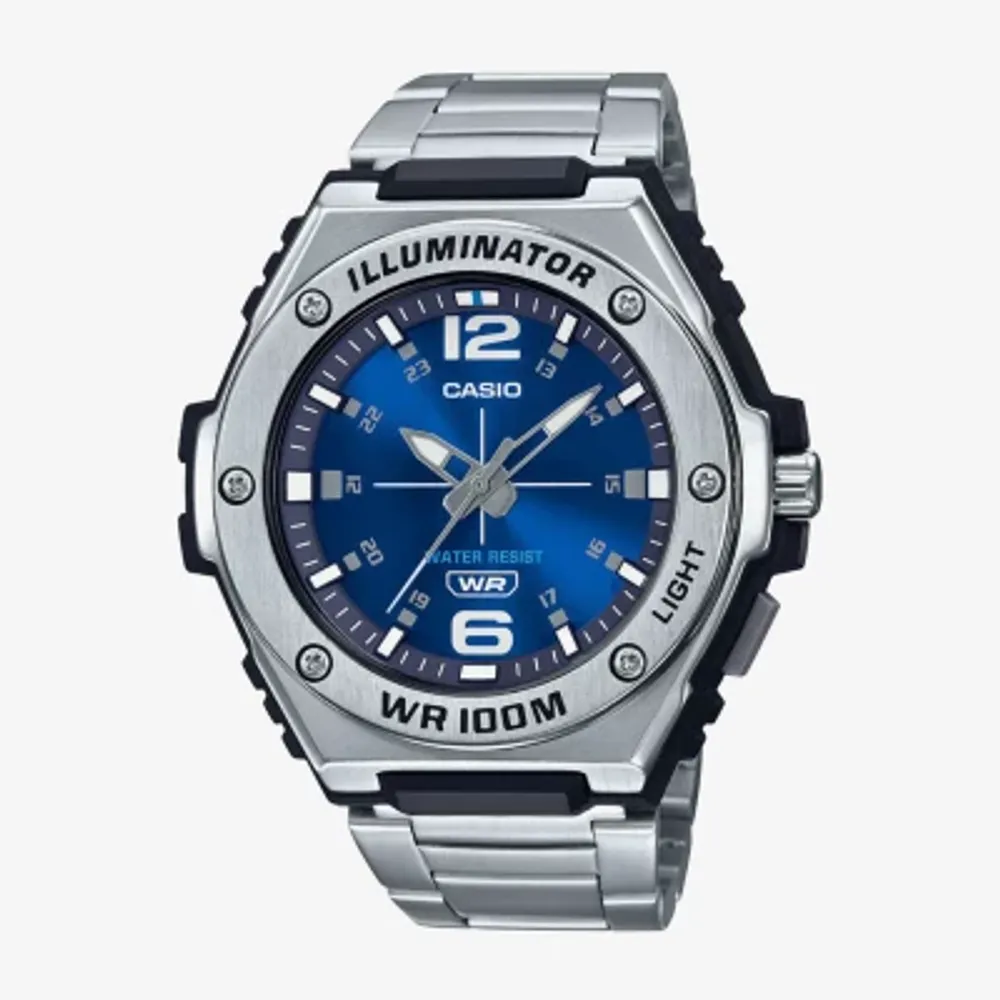 Casio Mens Silver Tone Stainless Steel Bracelet Watch Mwa100hd-2av