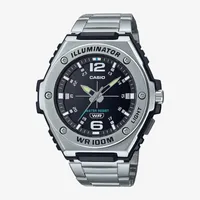 Casio Mens Silver Tone Stainless Steel Bracelet Watch Mwa100hd-1av