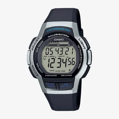 Casio Mens Black Strap Watch Ws1000h-1a2v