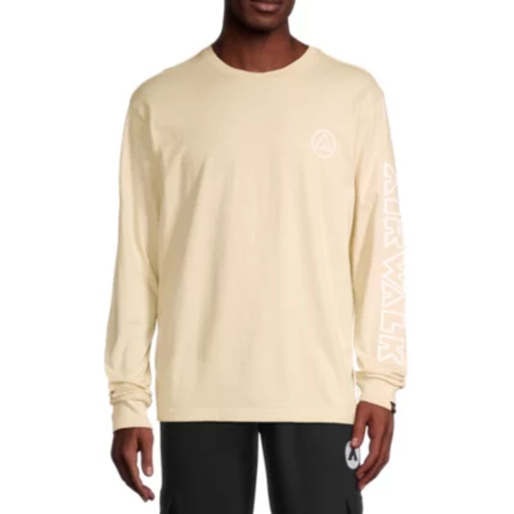 Airwalk Mens Crew Neck Layered Long Sleeve Graphic T-Shirt - JCPenney