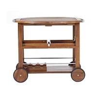 Cynthia Wood-Top Serving Cart