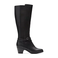 Clarks Womens Emily Dream Block Heel Riding Boots