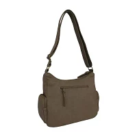 Bueno of California Elephant Large Washed Hobo Crossbody Bag